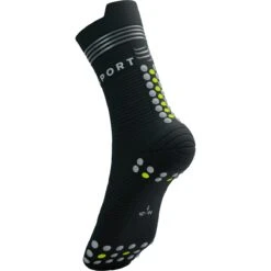 Compressport Pro Racing Compressiesokken V4.0 Run High Flash - Black/fluo Yellow -Sportwinkel compressport pro racing compression socks v4 1499705