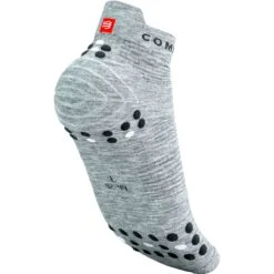 Compressport Pro Racing Compressiesokken V4.0 Run Low - Grey Melange/black -Sportwinkel compressport pro racing compression socks v4 1499919