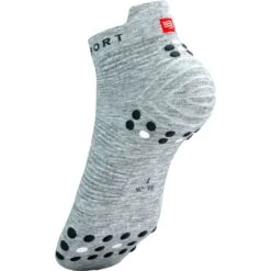 Compressport Pro Racing Compressiesokken V4.0 Run Low - Grey Melange/black -Sportwinkel compressport pro racing compression socks v4 1499921