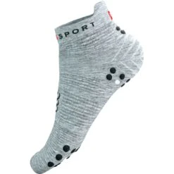 Compressport Pro Racing Compressiesokken V4.0 Run Low - Grey Melange/black -Sportwinkel compressport pro racing compression socks v4 1499922