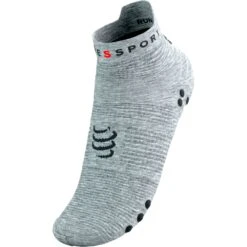 Compressport Pro Racing Compressiesokken V4.0 Run Low - Grey Melange/black -Sportwinkel compressport pro racing compression socks v4 1499923