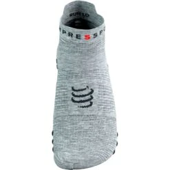 Compressport Pro Racing Compressiesokken V4.0 Run Low - Grey Melange/black -Sportwinkel compressport pro racing compression socks v4 1499925