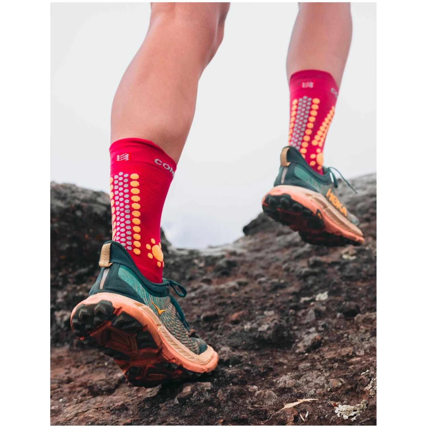 Compressport Pro Racing Compressiesokken V4.0 Trail - Persian Red/blazing Orange 6 Compressport Pro Racing Compressiesokken V4.0 Trail - Persian Red/blazing Orange - Afbeelding 6