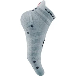 Compressport Pro Racing Compressiesokken V4.0 Ultralight Run Low - White/alloy -Sportwinkel compressport pro racing compression socks v4 1560238