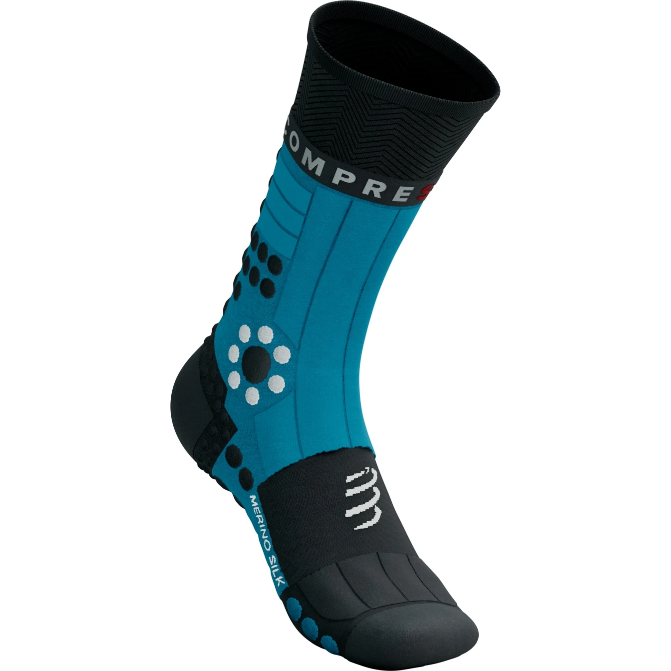 Compressport Pro Racing Compressiesokken Winter Trail - Mosaic Blue/black 2 Compressport Pro Racing Compressiesokken Winter Trail - Mosaic Blue/black - Afbeelding 2