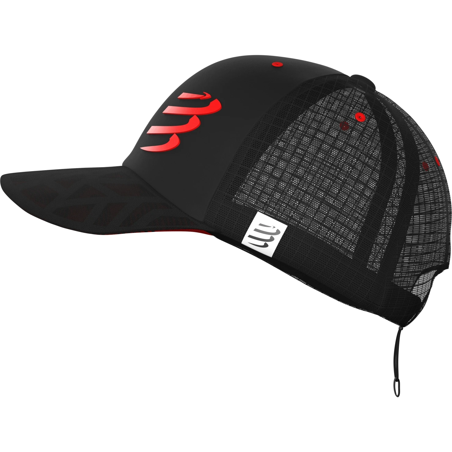 Compressport Racing Trucker Pet - Zwart/rood 2 Compressport Racing Trucker Pet - Zwart/rood - Afbeelding 2