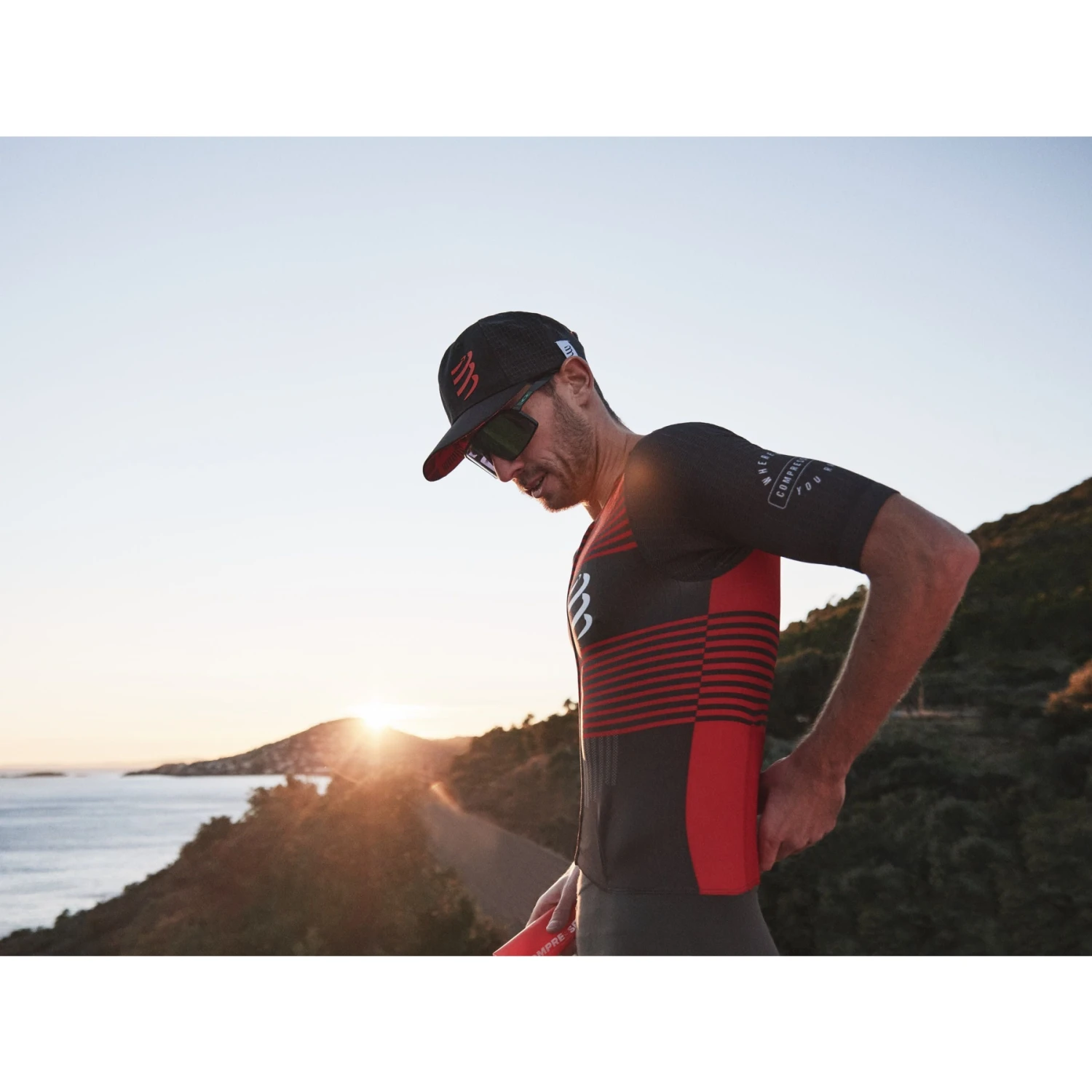 Compressport Racing Trucker Pet - Zwart/rood 9 Compressport Racing Trucker Pet - Zwart/rood - Afbeelding 9