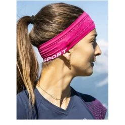 Compressport Thin Hoofdband On/Off - Magenta -Sportwinkel compressport thin headband on off magenta 2 1560429