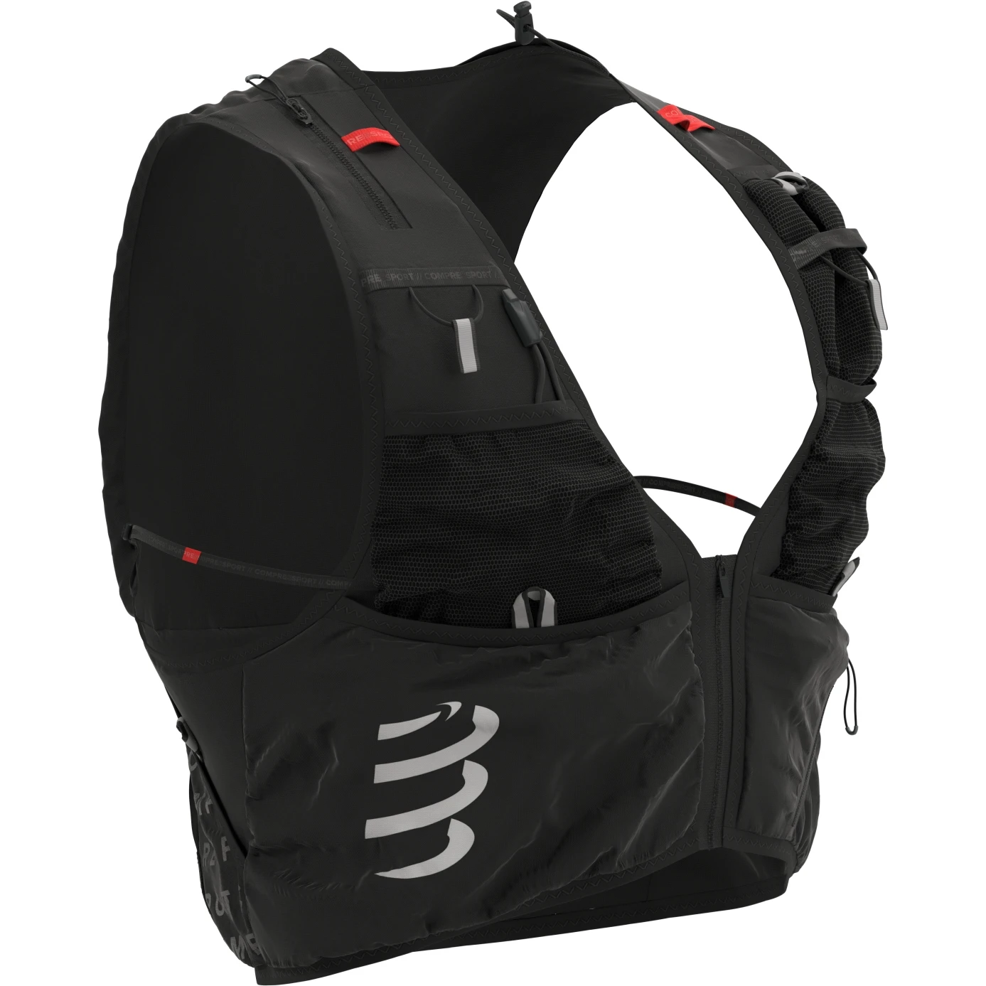 Compressport UltRun S Pack Evo 15L Drinkrugzak - Zwart 1 Compressport UltRun S Pack Evo 15L Drinkrugzak - Zwart