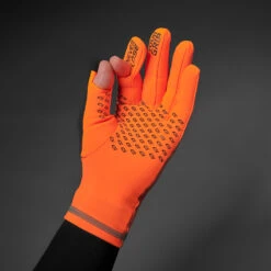 GripGrab Running Expert Hi-Vis Winter Touchscreen Handschoenen - Orange Hi-Vis -Sportwinkel gripgrab running expert hivis winter touchscreen glove orange hivis 2 863821