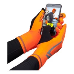 GripGrab Running Expert Hi-Vis Winter Touchscreen Handschoenen - Orange Hi-Vis -Sportwinkel gripgrab running expert hivis winter touchscreen glove orange hivis 3 863822