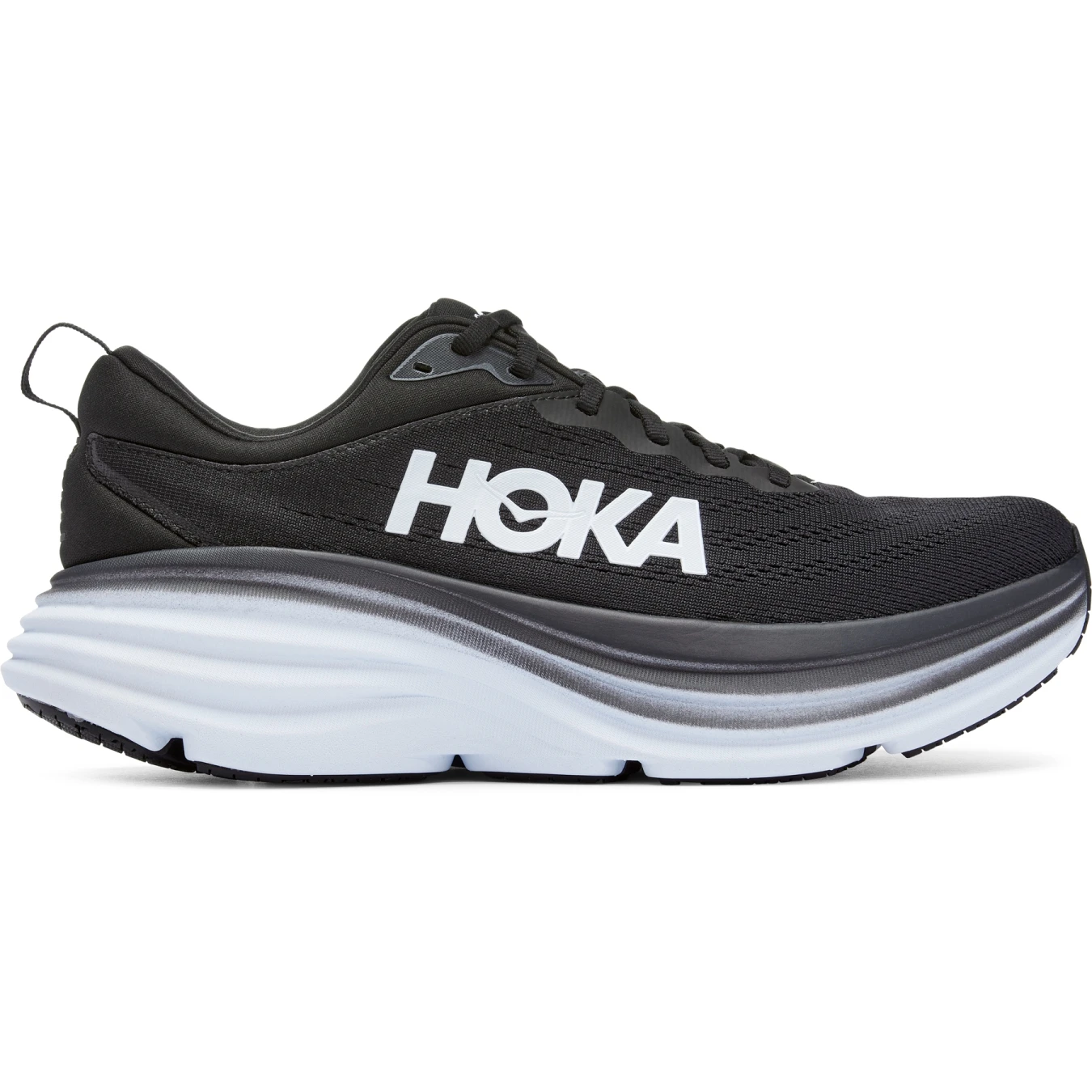 Hoka Bondi 8 Hardloopschoenen Heren - Zwart / Wit 5 Hoka Bondi 8 Hardloopschoenen Heren - Zwart / Wit - Afbeelding 5