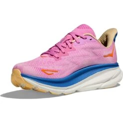 Hoka Clifton 9 Wide Hardloopschoenen Dames - Cyclamen / Sweet Lilac -Sportwinkel hoka clifton 9 women s running shoes cyclamen sweet lilac 1 1377041