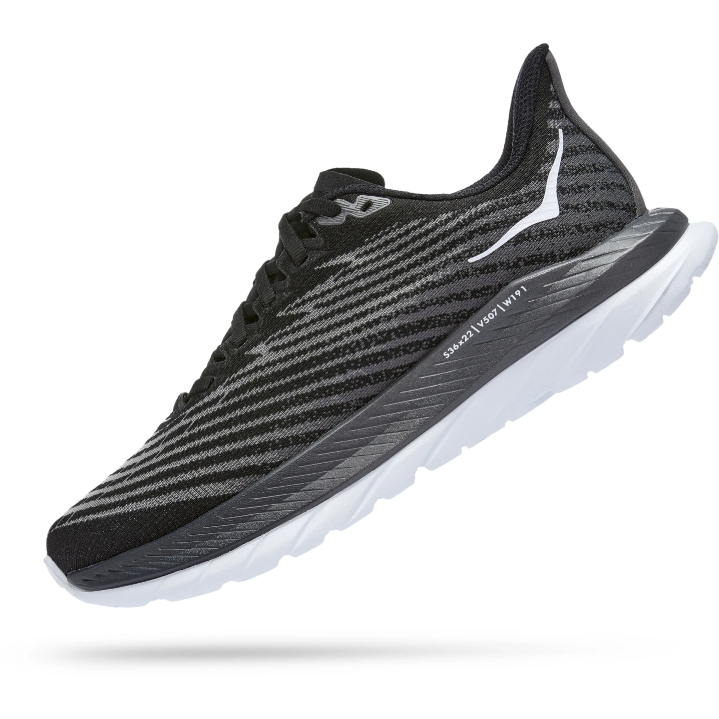 Hoka Mach 5 Wide Dames Hardloopschoenen - Zwart / Castlerock 4 Hoka Mach 5 Wide Dames Hardloopschoenen - Zwart / Castlerock - Afbeelding 4
