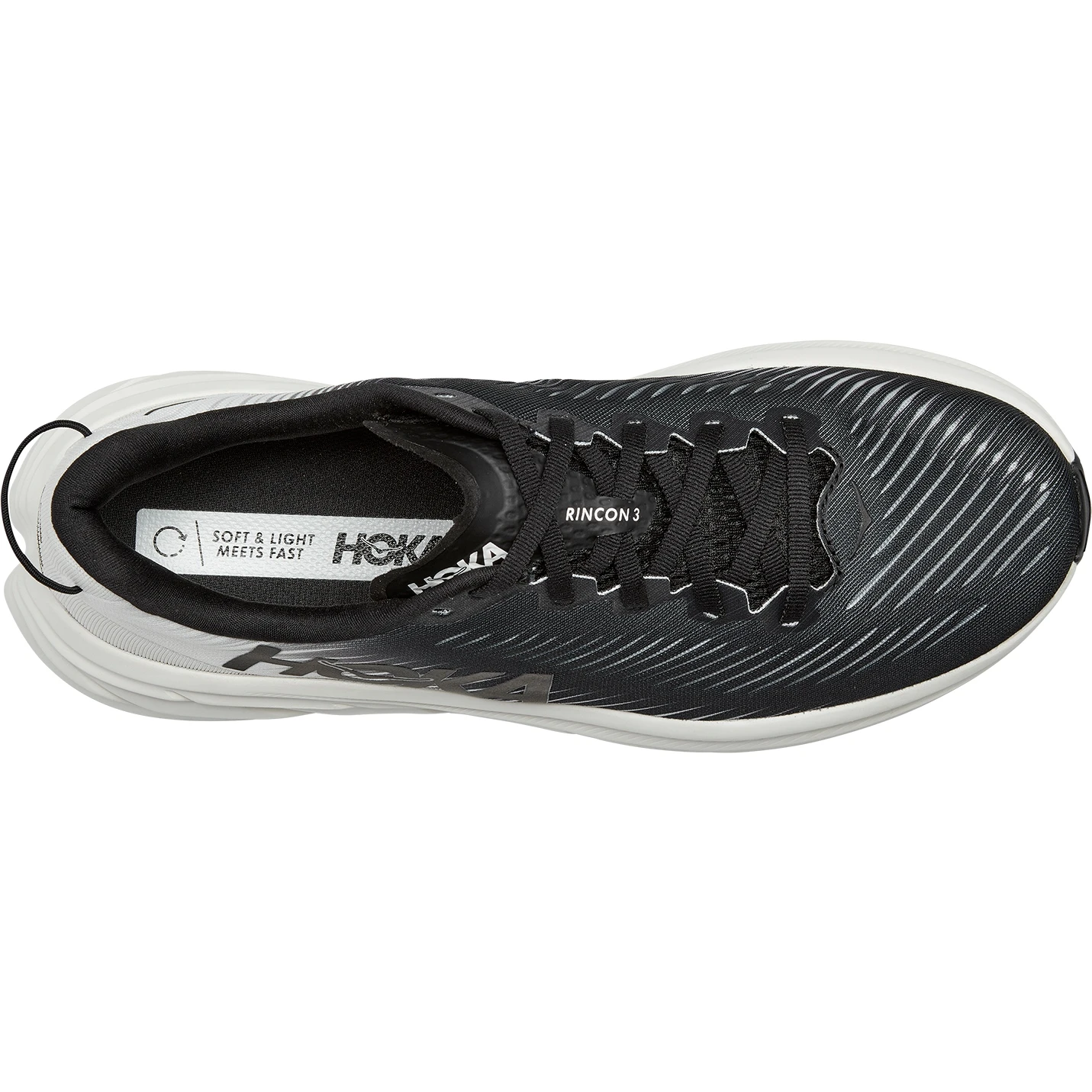 Hoka Rincon 3 Hardloopschoenen Heren - Zwart / Wit 5 Hoka Rincon 3 Hardloopschoenen Heren - Zwart / Wit - Afbeelding 5