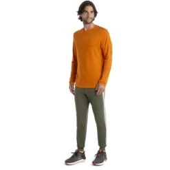 Icebreaker ZoneKnit™ Shirt Met Lange Mouwen Heren - Earth -Sportwinkel icebreaker mens zoneknit long sleeve tee earth 3 1536289