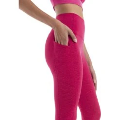 Icebreaker Fastray Topo Lines High Rise Tight Dames - Electron Pink/Tempo/AOP -Sportwinkel icebreaker womens fastray topo lines high rise tights electron pink tempo aop 4 1555107