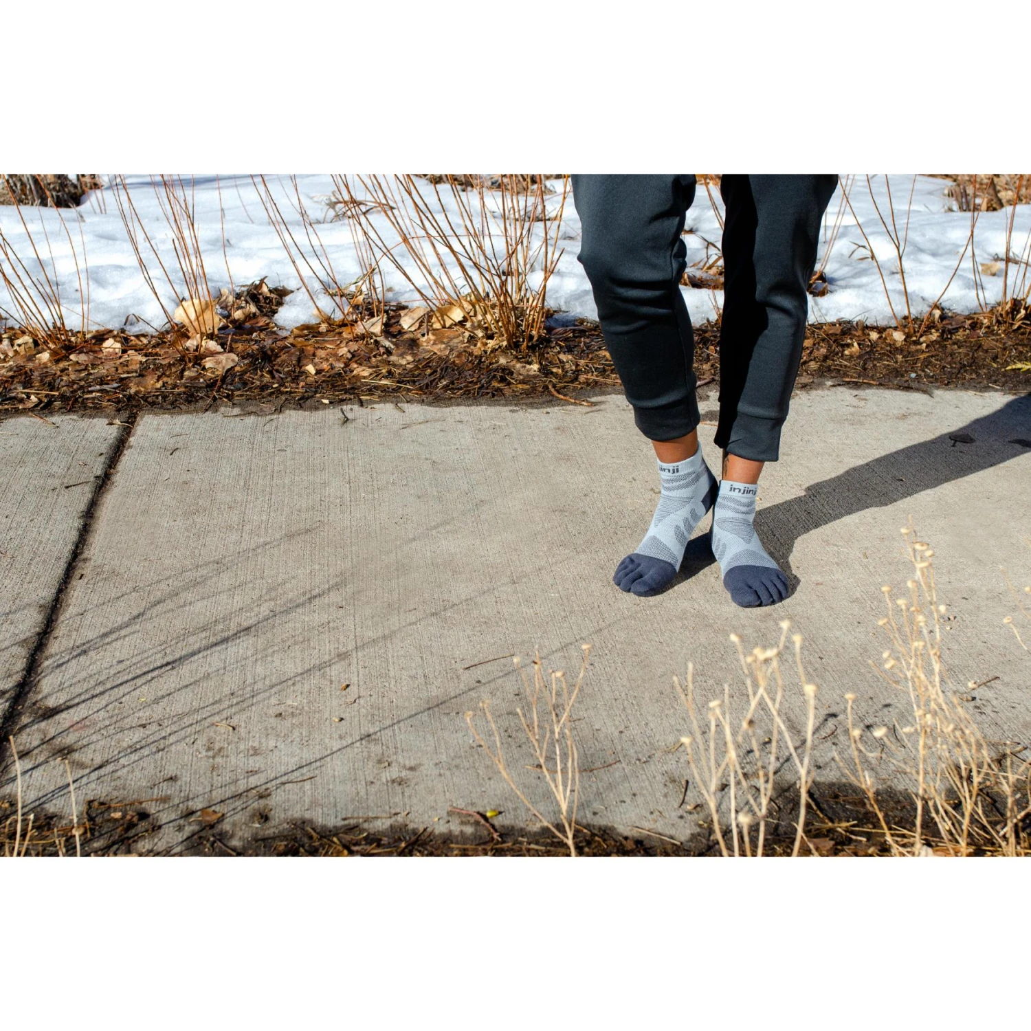 Injinji Ultra Run Mini-Crew Coolmax® Dames Sokken - Slate 3 Injinji Ultra Run Mini-Crew Coolmax® Dames Sokken - Slate - Afbeelding 3