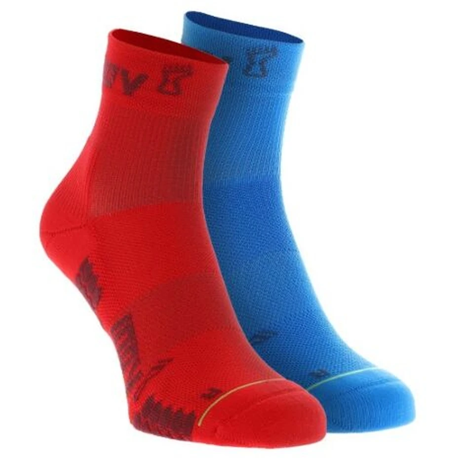 Inov-8 TrailFly Sokken Mid (2 Paar) - Blauw/rood 1 Inov-8 TrailFly Sokken Mid (2 Paar) - Blauw/rood
