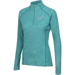 Inov-8 Train Elite Half Zip Mid Layer Dames Shirt Met Lange Mouwen - Dark Teal -Sportwinkel inov 8 train elite half zip mid layer womens longsleeve dark teal 3 1507931