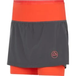 La Sportiva Swift Ultra 5'' Skort Dames - Carbon/Cherry Tomato