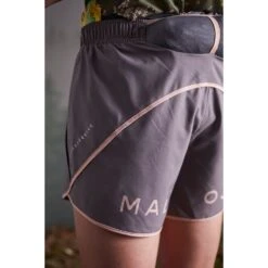 Maloja SilberblattM. Dames Trail Running Shorts - Stone 0119 -Sportwinkel maloja silberblattm 940087