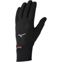 Mizuno Breath Thermo Mid Weight Fleece Handschoenen - Zwart