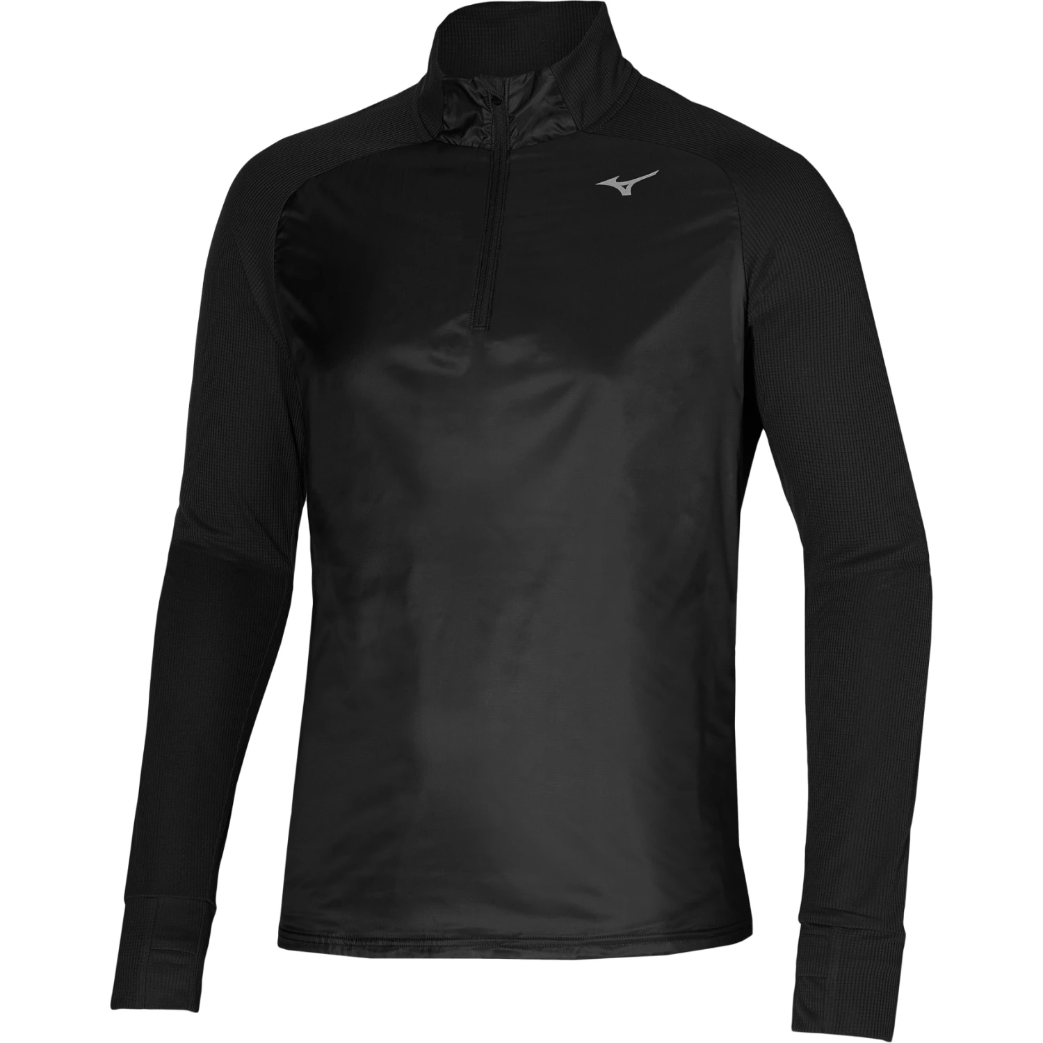 Mizuno Hybrid Half Zip Shirt Met Lange Mouwen Heren - Zwart 1 Mizuno Hybrid Half Zip Shirt Met Lange Mouwen Heren - Zwart