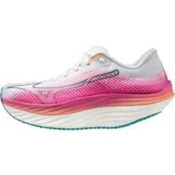 Mizuno Wave Rebellion Pro Hardloopschoenen Dames - White / Silver / Magnificent Magenta