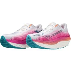 Mizuno Wave Rebellion Pro Hardloopschoenen Dames - White / Silver / Magnificent Magenta -Sportwinkel mizuno wave rebellion pro womens running shoes white silver magnificent magenta 4 1399222