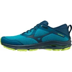 Mizuno Wave Rider TT Hardloopschoenen Heren - Algiers Blue / Gibraltar Sea / Neo Lime