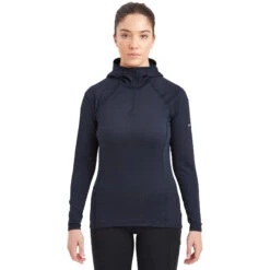 Sportwinkel 42 Montane Protium Lite Dames Fleece Trui Met Capuchon - Eclipse Blue