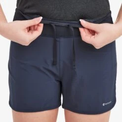 Montane Slipstream Twin Skin Dames Trail Running Short - Eclipse Blue -Sportwinkel montane slipstream twin skin women s shorts eclipse blue 6 1448132