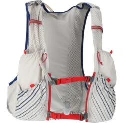 Nathan Sports Pinnacle 12L Hardloop-Vest - Vapor Grey/Ribbon Red