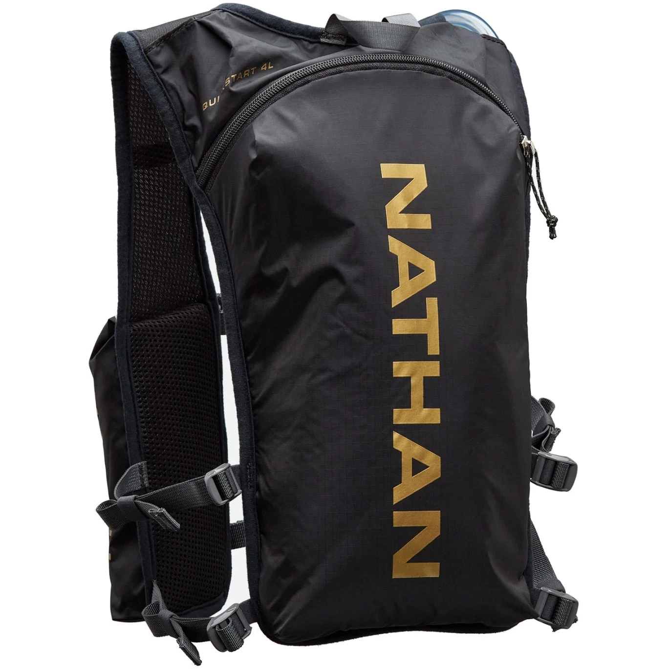 Nathan Sports QuickStart Race Pack Hydration Pack - 4L - Black / Gold 1 Nathan Sports QuickStart Race Pack Hydration Pack - 4L - Black / Gold