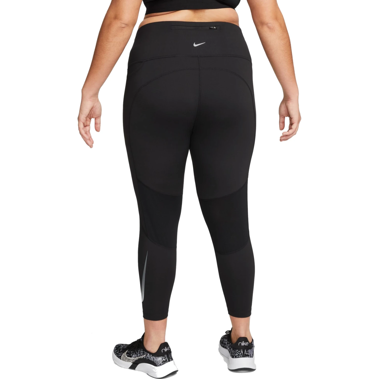Nike Dri-FIT Fast Mid-Rise 7/8-Leggings (Plus Size) Dames - Black/reflective Silver FB3230-010 2 Nike Dri-FIT Fast Mid-Rise 7/8-Leggings (Plus Size) Dames - Black/reflective Silver FB3230-010 - Afbeelding 2