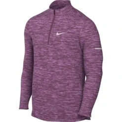 Nike Dri-Fit 1/4-Zip T-Shirt Met Lange Mouwen Heren - Rosewood/rush Fuchsia/reflective Silv DD4756-653