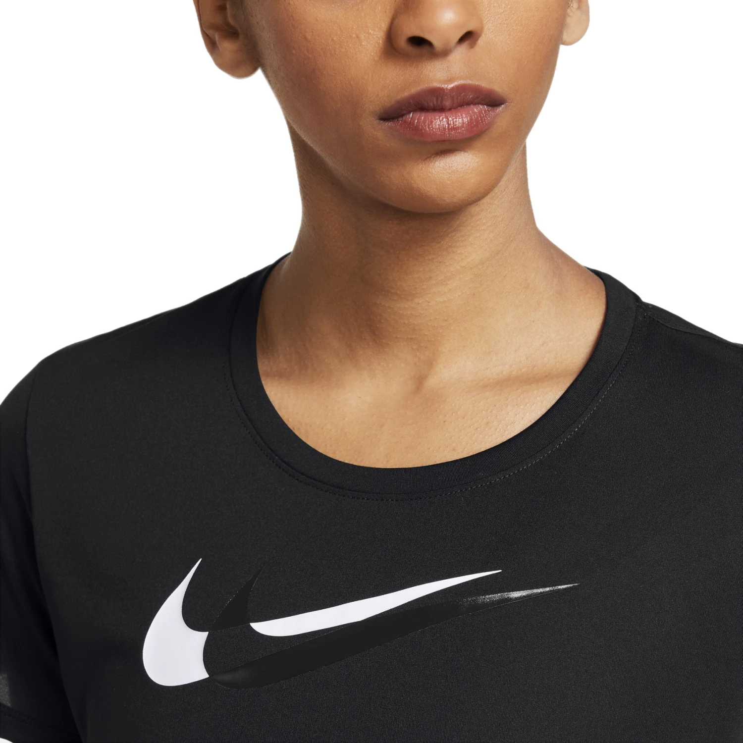 Nike Dri-FIT Swoosh Run Hardloopshirt Dames - Black/white DD6478-010 3 Nike Dri-FIT Swoosh Run Hardloopshirt Dames - Black/white DD6478-010 - Afbeelding 3