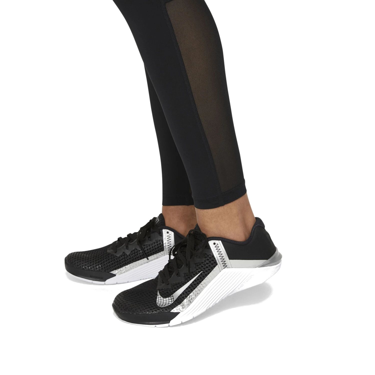 Nike Pro Mid-Rise Tights Dames - Zwart/wit CZ9779-010 5 Nike Pro Mid-Rise Tights Dames - Zwart/wit CZ9779-010 - Afbeelding 5