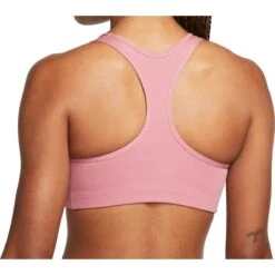 Nike Swoosh 1-Piece Pad Sportbeha Met Medium Ondersteuning Dames - Black/white BV3636-010 -Sportwinkel nike swoosh 1 piece pad sport bh mit mittlerem halt desert berry white bv3636 667 1 1310659