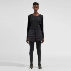 Odlo Zeroweight Insulator Hardloopshort Dames - Zwart -Sportwinkel odlo damen zeroweight insulator lauf shorts schwarz 323521 15000 3 1554654