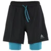Odlo X-Alp 6 Inch Trailrunningshort 2-in-1 Heren - Black - Saxony Blue