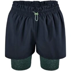 Odlo Active 365 5 Inch 2-in-1 Shorts Dames - Black - Camping Green