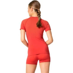 Odlo Performance Light Hemd Met Korte Mouwen Dames - Wit -Sportwinkel odlo womens performance light eco short sleeve t shirt american beauty 2 1406799 1471762 1