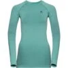 Odlo Performance Warm Hemd Met Lange Mouwen Dames - Blue Wing Teal - Polynya