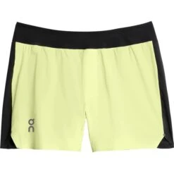 On Running On 5 Inch Lightweight Shorts Heren Hardloopshort - Hay & Black
