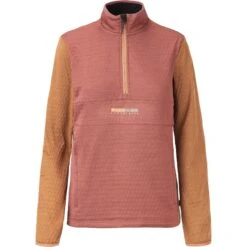 Picture Organic Clothing Picture Tahita 1/4 Grid Dames Fleece Trui - Cedar Wood