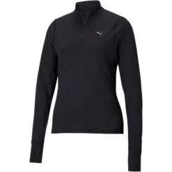 Puma Favourite 1/4-Zip Hardloopshirt Dames - Puma Black