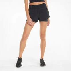 Puma Marathon Short 2-in-1 Dames - Puma Black -Sportwinkel puma marathon 2 in 1 woven womens running shorts puma black 1 1332360