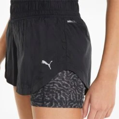 Puma Marathon Short 2-in-1 Dames - Puma Black -Sportwinkel puma marathon 2 in 1 woven womens running shorts puma black 4 1332363